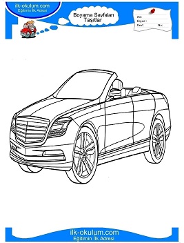 Çocuklar İçin Mercedes Boyama Sayfaları 